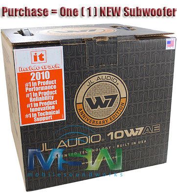 JL AUDIO® 10W7AE 3 10 W7 ANNIVERSARY EDITION CAR SUB WOOFER