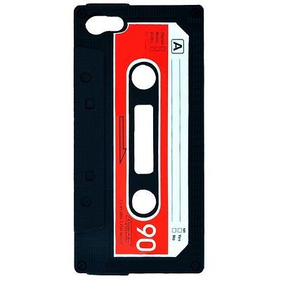 the iPhone 5 Black Silicone Retro Cassette style cell phone cover case