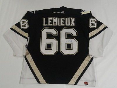 MARIO LEMIEUX SIGNED PITTSBURGH PENGUINS JERSEY AUTOGRAPHED HOF