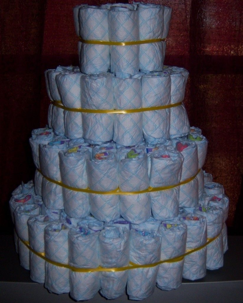 Decorate Your Own Baby Shower Diaper Cake, Luvs, Huggies, Pampers