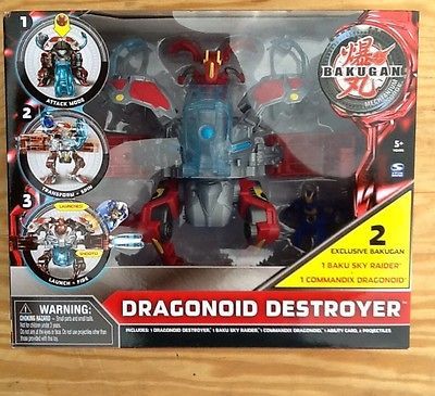 BAKUGAN *DRAGONOID DESTROYER* Plus 2 Exclusive Bakugan New unopened