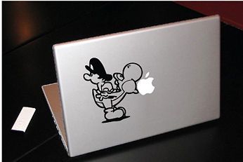 NES YOSHI BABY MARIO EATING MACBOOK TABLET VINYL DECAL