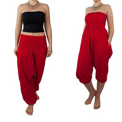 HAREM COTTON TROUSER JUMPSUIT GENIE PANTS YOGA ALI BABA