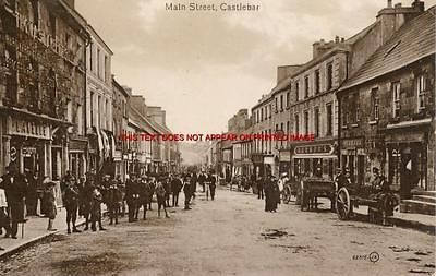 Castlebar Mayo old Picture Irish Placemats   Corked Wood 9.5 x 7.5