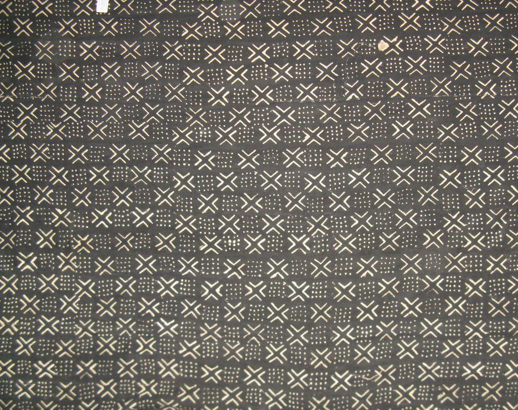 Handmade African Mudcloth Bambara Fabric Mali Africa 68 by 46 a20