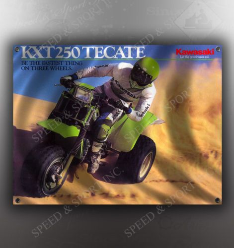 VINTAGE KAWASAKI KXT250 TECATE 3 WHEELER BANNER