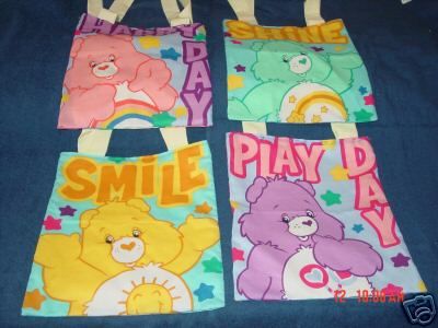 Large Care Bear Bag   Funshine, Cheer, Share, Wish Bear