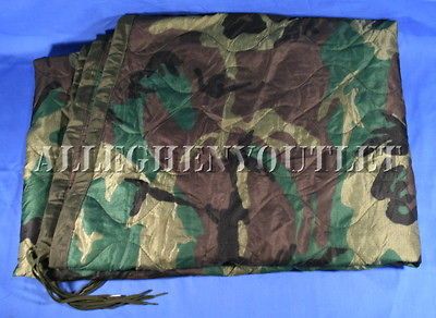 ISSUE WOODLAND CAMO WOOBIE BLANKET PONCHO LINER EXC 