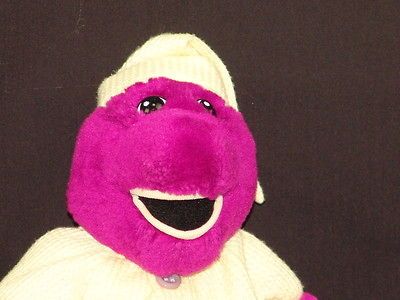 THERMAL PAJAMAS BEDTIME BARNEY DINOSAUR PLUSH STUFFED ANIMAL TOY