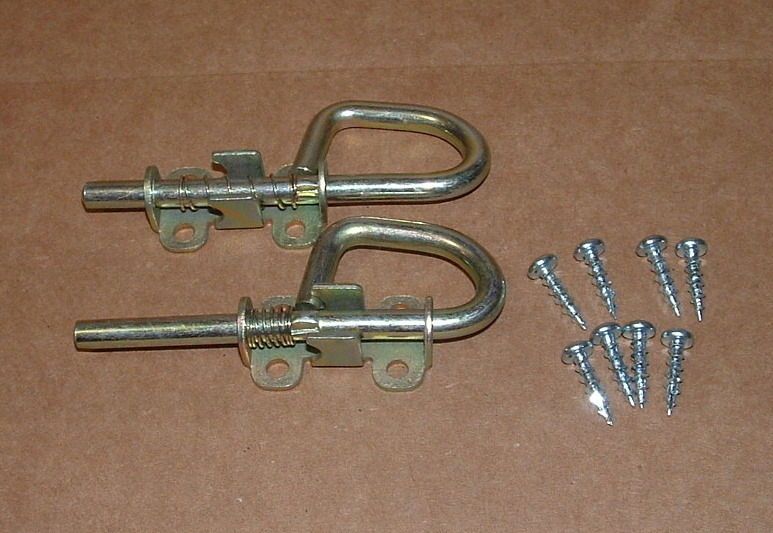 Shed Loop Style Barrel Bolts, 1 pair with screws, Shed door Hardware