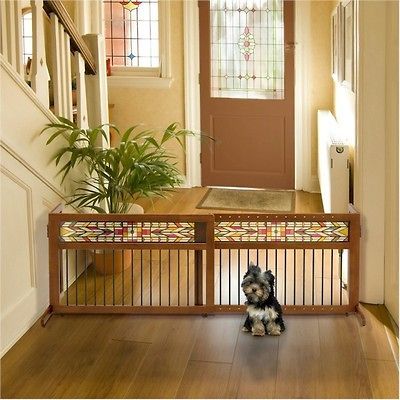 Rubberwood Dog Gate.Indoor Pet Barrier.Sustainable Animal Fence.Adjust