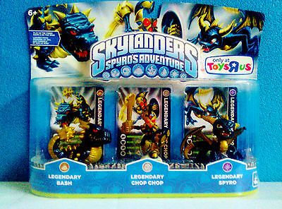 Spyros Adventure LEGENDARY Triple/3 Pack *BASH SPYRO CHOP CHOP* NEW