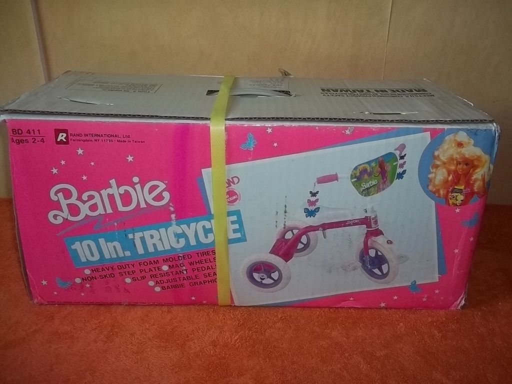 1990 Barbie 10 In. Tricycle New In The Box Rand International   Estate