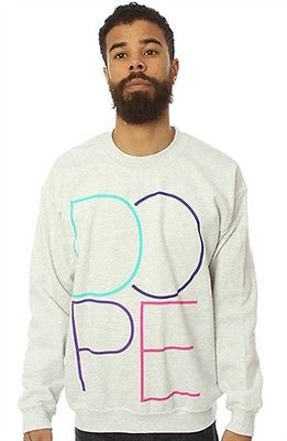 Karmaloop DOPE The Wire Logo Crewneck Sweatshirt Gray