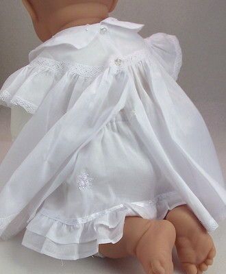 heirloom batiste girl dress bullion rose embroidery nb 3m cottonwhite