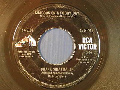 FRANK SINATRA, Jr.45 SHADOWS on a FOGGY DAY / WHY DONT YOU FALL~ VG