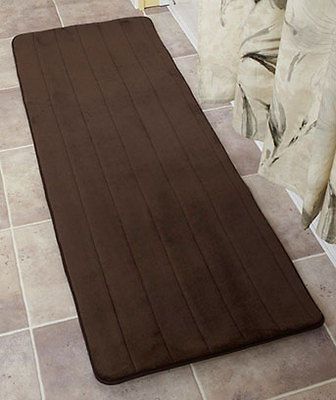 BATH MAT RUNNER RUG 4 COLORS 58 MICROFIBER MEMORY FOAM PLUSH NON SKID