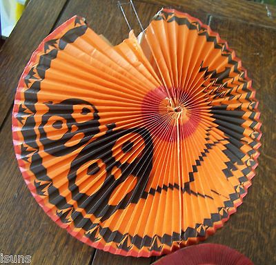 PAPER HALLOWEEN LANTERN ANTIQUE OWL JOL Pumpkins CANDLE TIN Accordion