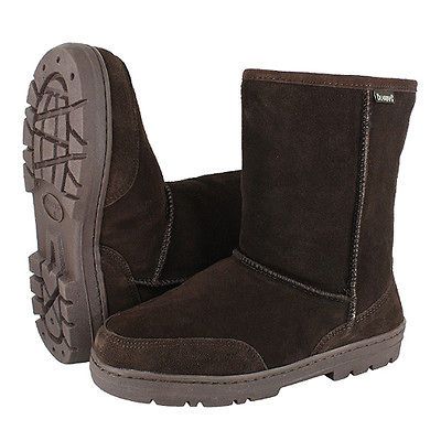 BEARPAW DREAM 8 CHOCOLATE SHEEPSKIN LINING BOOTS MENS US SIZE 10, UK