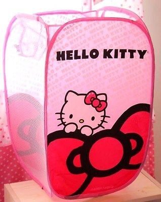 Hello Kitty Foldable Laundry Toys Basket Tidy Clothes Socks Storage