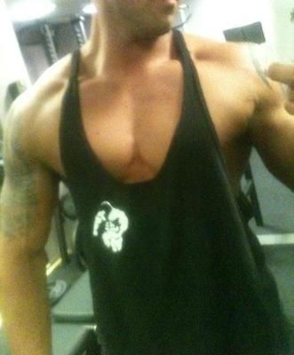 MAS Body Development stringer bodybuilding gym vest muscle low scoop