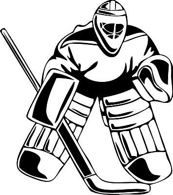 14 ICE HOCKEY GOALIE VINYL DECAL STICKER GOALTENDER