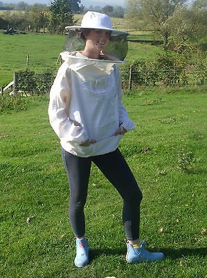 Bee Smock * XL * Removable Veil * Beekeeping Jacket Bees Honey Buzz