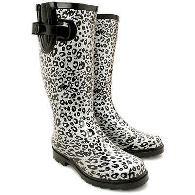 NEW WOMENS SNOW FESTIVAL WELLYS WELLIES WELLINGTONS FLAT KNEE BOOTS