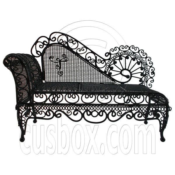 Chaise Longue Long Sleeper Sofa 112 Dolls House Dollhouse Furniture