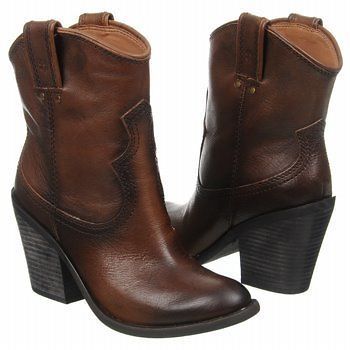 ELLENA WESTERNT STYLE BROWN LEATHER BOOT / BENNIE / VINCE / SIMPSON