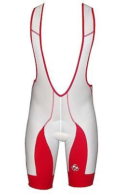 Zimco Bib Shorts Mens Pro Bib Cycling Bib Short CoolMax Padded White