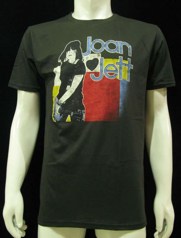 JOAN JETT BLACKHEARTS Vintage Rock Punk Re Printed Jersey Mens T Shirt