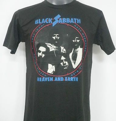 BLACK SABBATH HEAVEN AND EARTH ROCK T SHIRT BLACK SIZE Medium