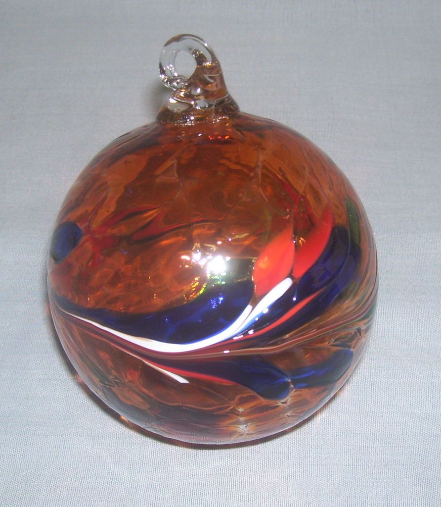 2007 Bird Brain Kaleidoscope Ornament w/box Made in Poland Hand Blown