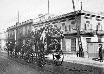 Funeral Car Hearse Carriage Havana Cuba photo c1900