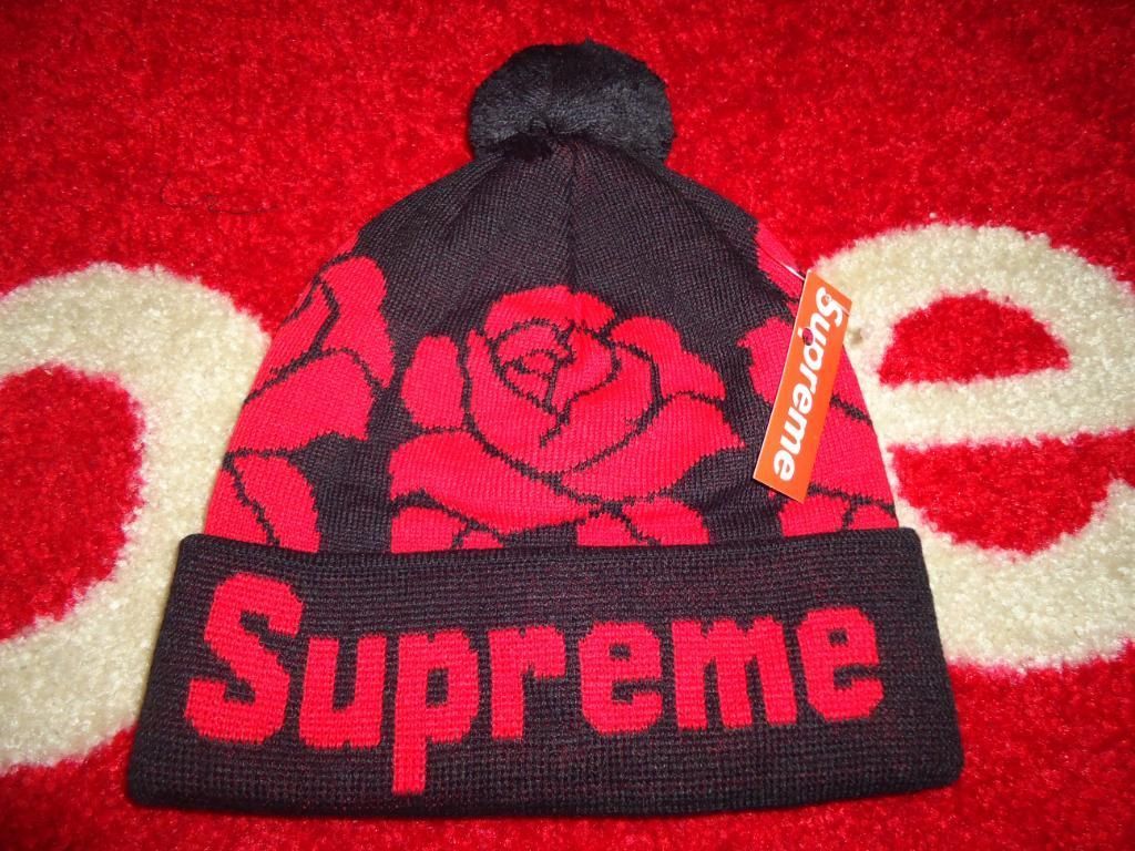 2012 F/W ROSE BEANIE BOX BIG BLOCK LOGO ARC HAT CAP COMME SAFARI CDG