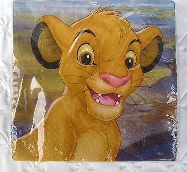 Party Birthday NAPKINS Cake x16 Supplies SIMBA Dessert Decoration Kids