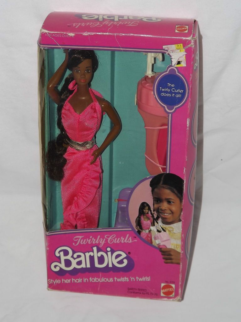 1982 BLACK TWIRLY CURLS BARBIE IN THE ORIGINAL BOX