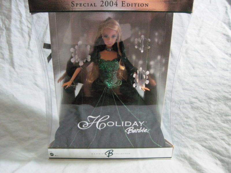 2004 Mattel HOLIDAY BARBIE DOLL Bob Mackie GREEN VELVET ★FREE