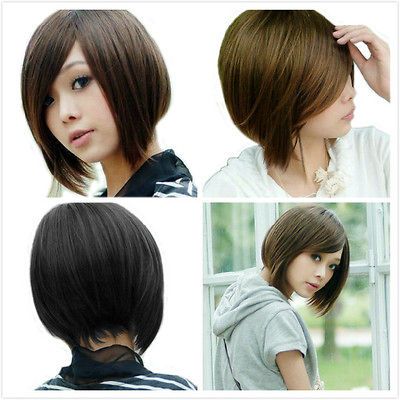 Womens Sexy Short Fashion Full Wavy Hair Fancy Dress Full Wig 3 Colors