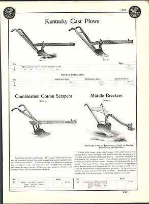 1905 AD Kentucky Cast Plows Oliver Middle Breakers Avery Cotton