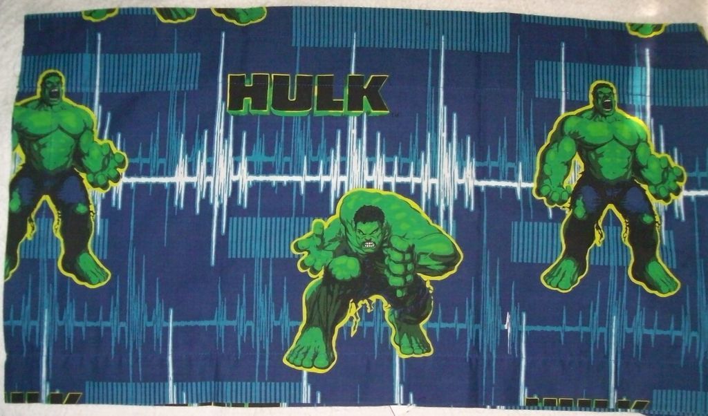 Boys Green Blue The Hulk Window Curtain Valance Marvel Comics