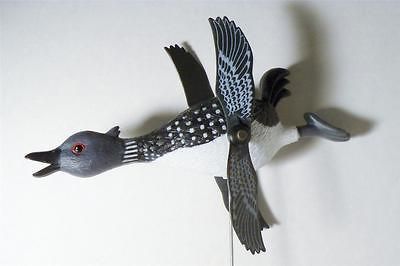 Vintage Hard Plastic Bird Whirligig~New Old Stock~BLACK DUCK (#1