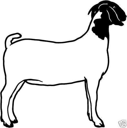 Boer Goat #4= Decals Farm Animal Window Stickers 6