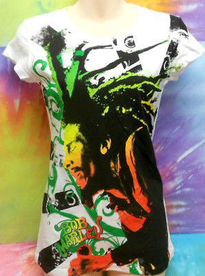 Bob Marley Junior Womens Whites T Shirt