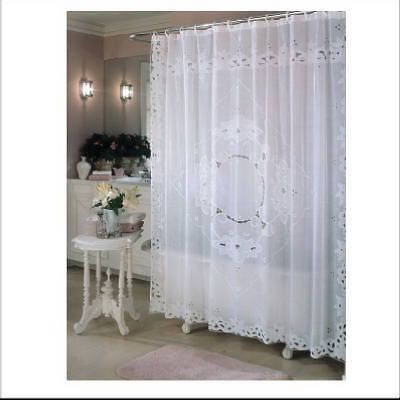 Ex Cell White, Remembrance, Vinyl Shower Curtain