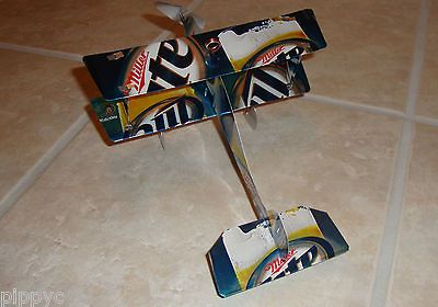 Miller light Beer Can Plane Airplane. CUSTOM Metal Tin Sign Neon