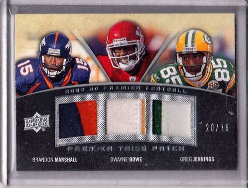 2008 Brandon Marshall/Dwayn e Bowe/Greg Jennings Upper Deck Premier