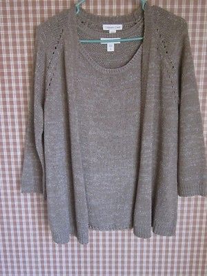 COLDWATER CREEK CARDIGAN SWEATER SET L LARGE