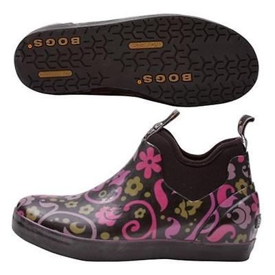 Bogs Mattie Waterproof Rubber 52232 Black Plum Corsage  20 Womens